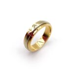 Aliança em Ouro Bicolor Polida Rotativa AL00761