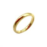 Aliança em Ouro Meia Cana Polida Amendoada AL00973