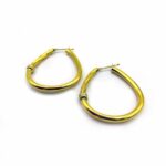 Argolas em Ouro Ovais Fio redondo liso e torcido BR03861