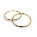 Argolas em ouro rosa fio redondo liso BR09078