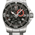 Longines Hidroconq. Alum.preto Qtz Chron L36904536