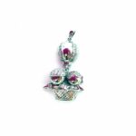 Pendente em Prata, Menino e Menina com Zircónias Brancas BQ02019