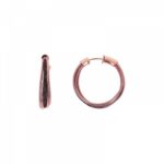 Argolas prata rosa Pesavento com pó de zircónia castanho