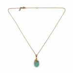 Fio Ouro Rosa com Pendente Ágata Quartz CL3341