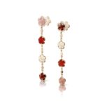 Brincos Figlia dei Fiori em Ouro Rosa 18k com Diamantes