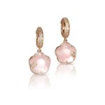 Brincos Petit Joli Lunaire em Ouro Rosa 18k com Calcedônia