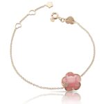 Bracelete Petit Joli em Ouro Rosa 18k com Calcedônia Rosa