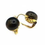 Brincos Ouro Gancho Quartz Fumee BR06858