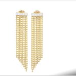 Brincos Compridos em Ouro 18K com Movimento de Bolinhas