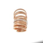 Anel Articulado em Ouro Rosa e Branco 18K com 0,17ct de Diamantes