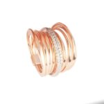Anel em Ouro Rosa e Branco 18K com 0,27 ct de Diamantes