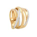 Anel Ouro Amarelo 18K com 0,36K de Diamantes - 11,2g