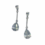 Brincos em prata 925 com zircónias brancas BR08879