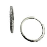 Argolas em Prata 925 com Zircónias Brancas – 2 cm, 4,3 g