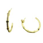 Argolas em Prata Dourada 925 com Zircónias Brancas – 2,5cm, 3,3g