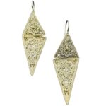 Brincos Articulados em Prata Dourada 925 com Filigrana – 7 cm |