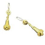 Brincos em Prata Dourada 925 com Esmalte Branco e Azul Escuro