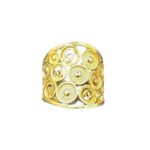 Anel em Prata Dourada 925 com Filigrana – Tamanho 18 | 8 g