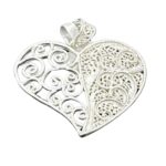 Coração Pendente em Prata 925 com Filigrana – 3 cm | 2,8 g