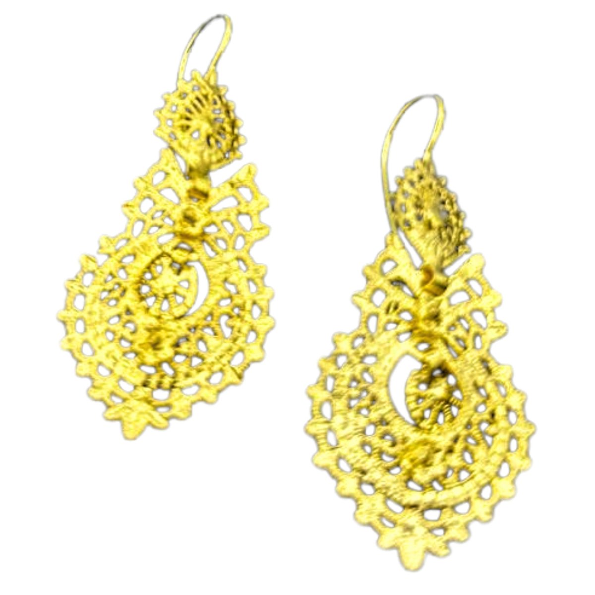 public-647 Brincos de Rainha em Prata Dourada 925 – 5,5 cm - Image 1