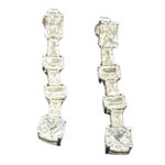 Brincos em Prata 925 com Zircônias Brancas – 4 cm | 7,9 g