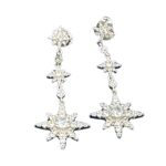 Brincos em Prata 925 com Zircônias Brancas – 5 cm | 9,9 g