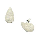 Brincos em Prata 925 com Zircónias Brancas – 2 cm | 7,8 g