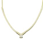 Colar em Prata Dourada 925 com Zircónias Brancas – 45/50 cm | 7 g