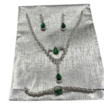 Conjunto em Prata 925 de Colar, Brincos, Anel e Pulseira