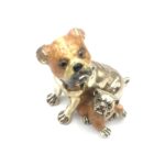 Biblot Prata Esmalte Buldog com Filho BB00663