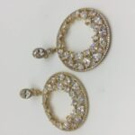 Brincos Prata Dourada e Zircónias Brancas BR08209